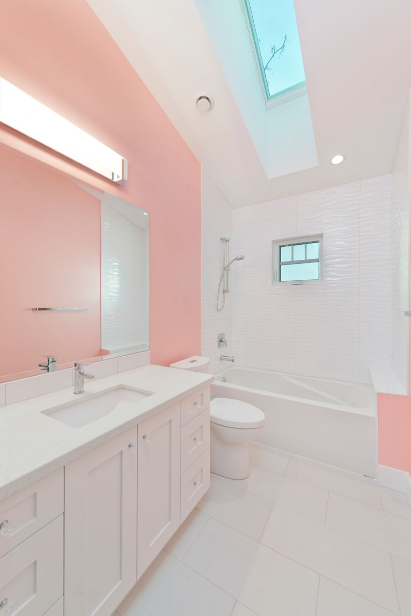 East Vancouver Heritage Style Custom Home Kids Bathroom 