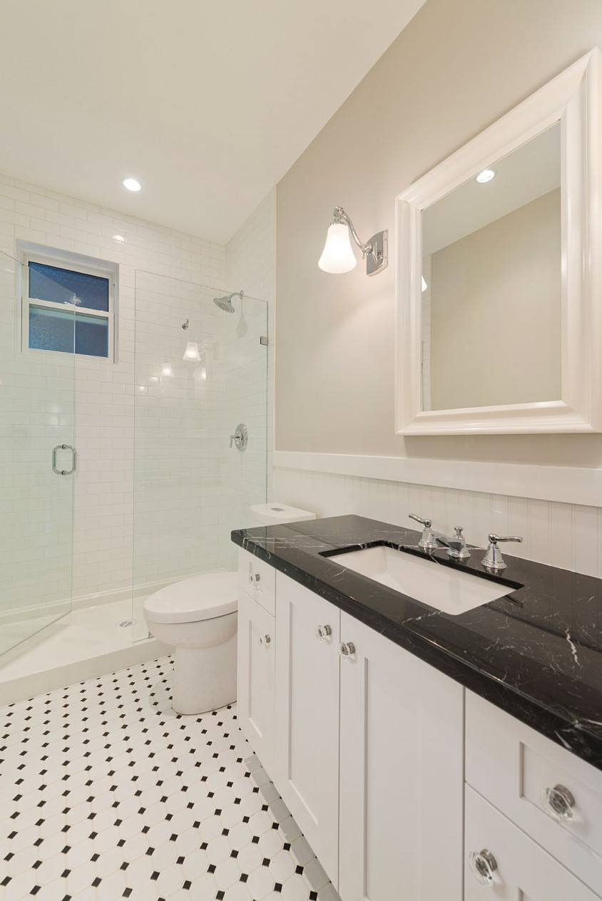 East Vancouver Heritage Style Custom Home Powder Room