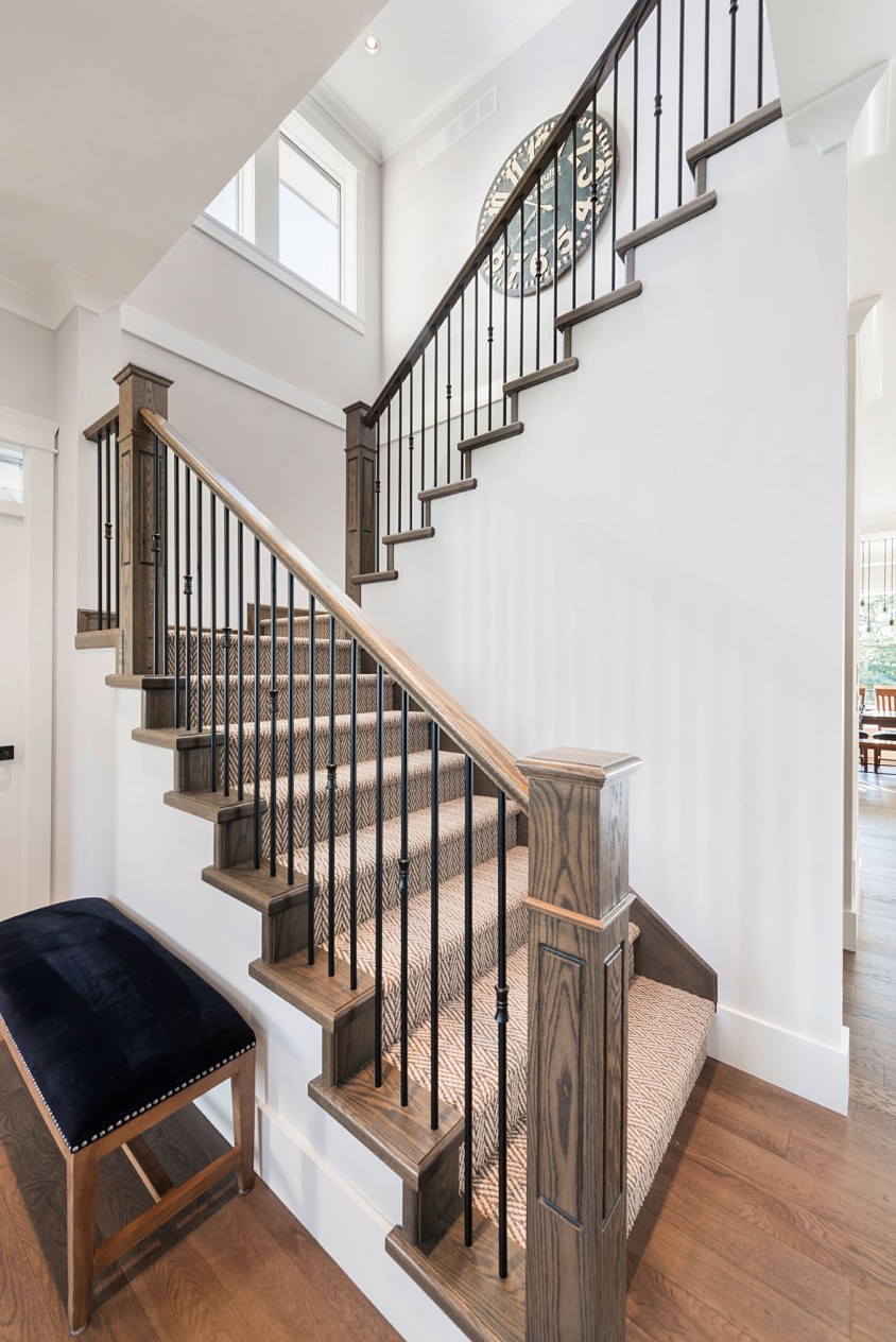 custom built home stair case