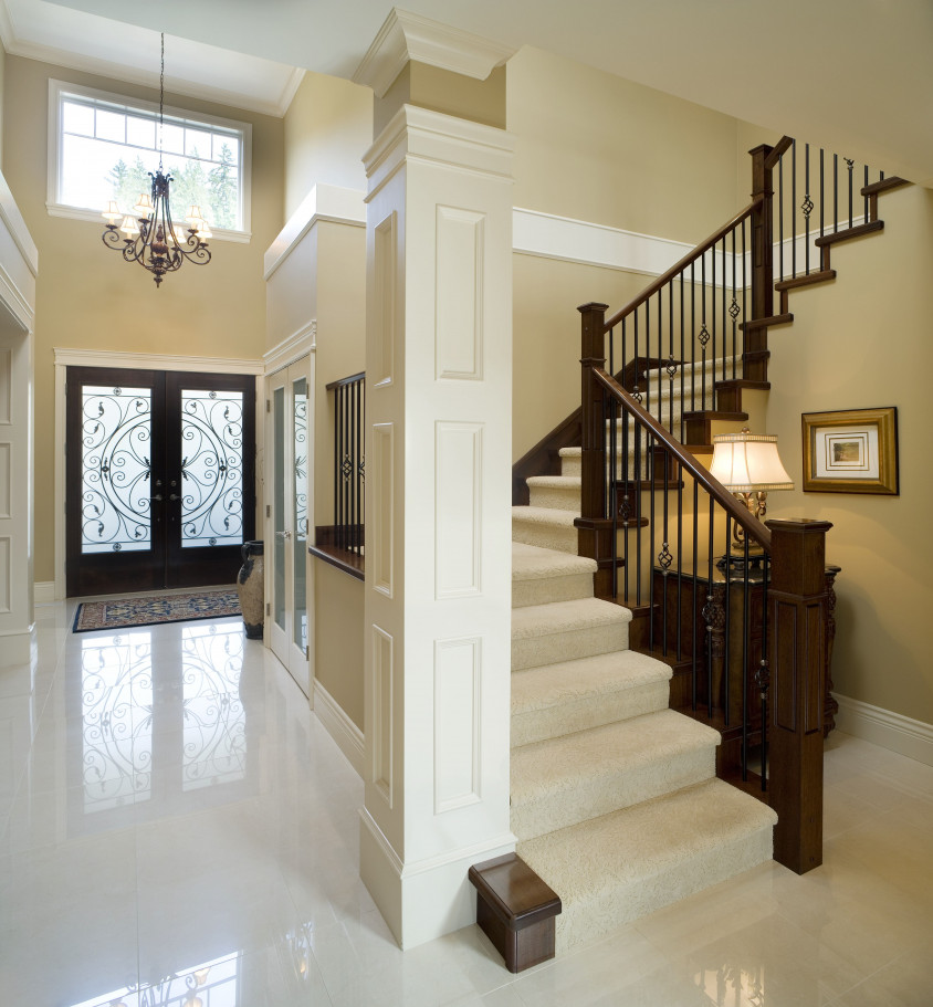 custom built home stairs