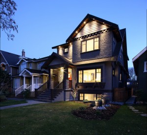 A Vancouver custom home exterior