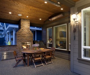 Custom outdoor patio on this Custom Vancouver Home